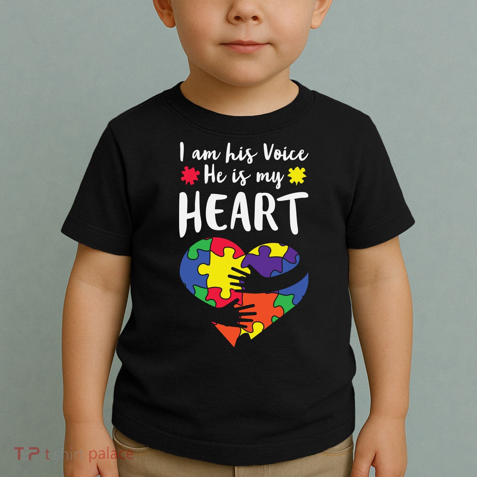 Autism Heart Puzzle Peace Gift For Autism Awareness Toddler T-Shirt