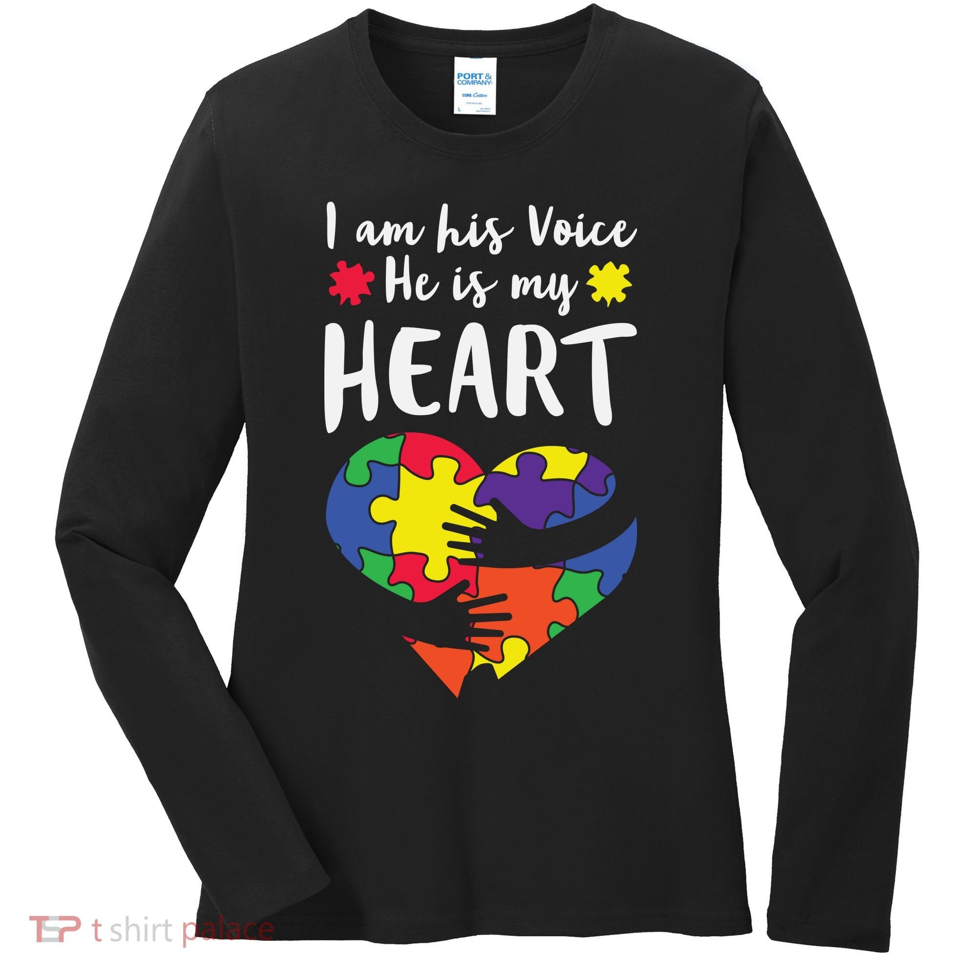 Autism Heart Puzzle Peace Gift For Autism Awareness Women's Long Sleeve Shirt