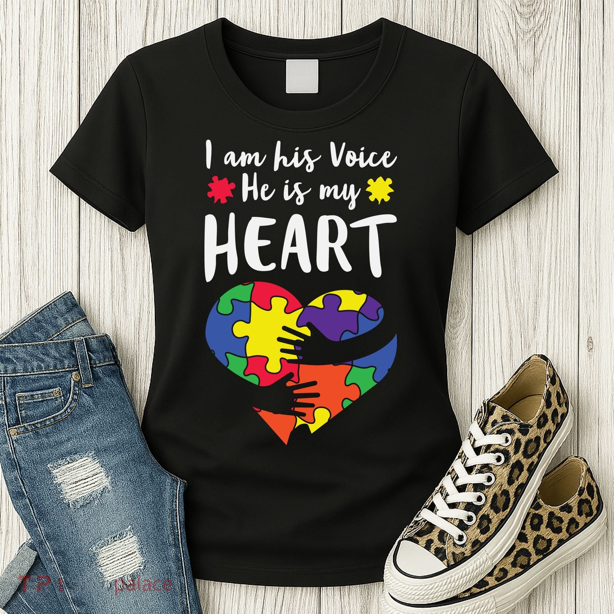 Autism Heart Puzzle Peace Gift For Autism Awareness Women's T-Shirt