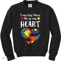 Autism Heart Puzzle Peace Gift For Autism Awareness Kids Sweatshirt thumb 0