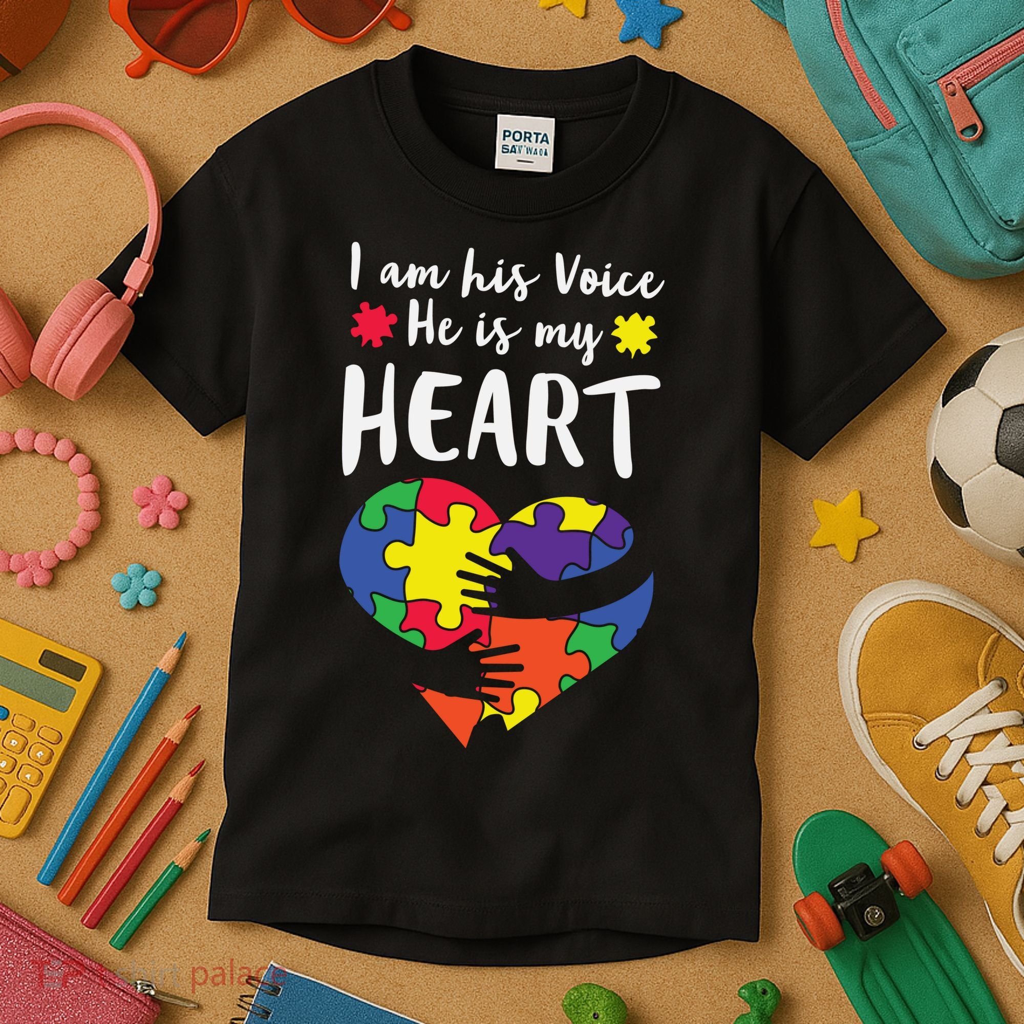 Autism Heart Puzzle Peace Gift For Autism Awareness Kids T-Shirt