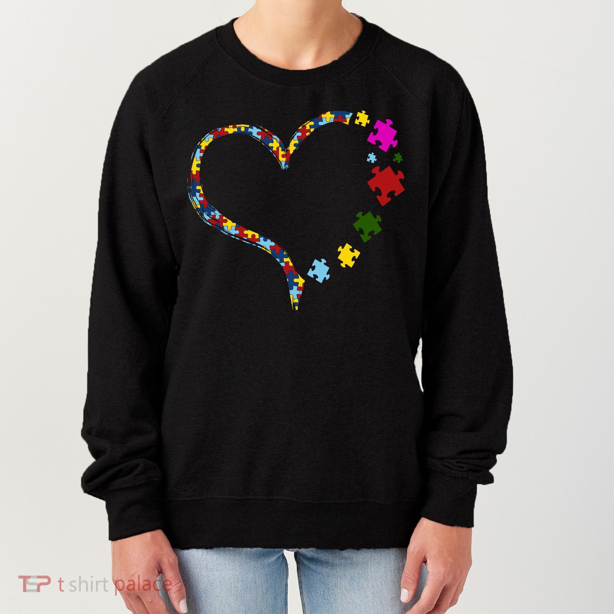 Autism Heart Puzzle Piece Women's Sweatshirt