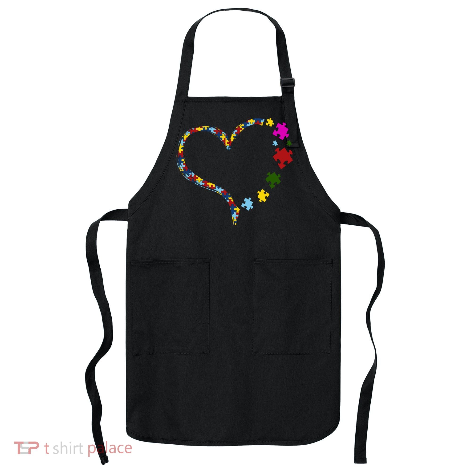 Autism Heart Puzzle Piece Apron