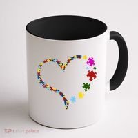 Autism Heart Puzzle Piece Coffee Mug thumb 1