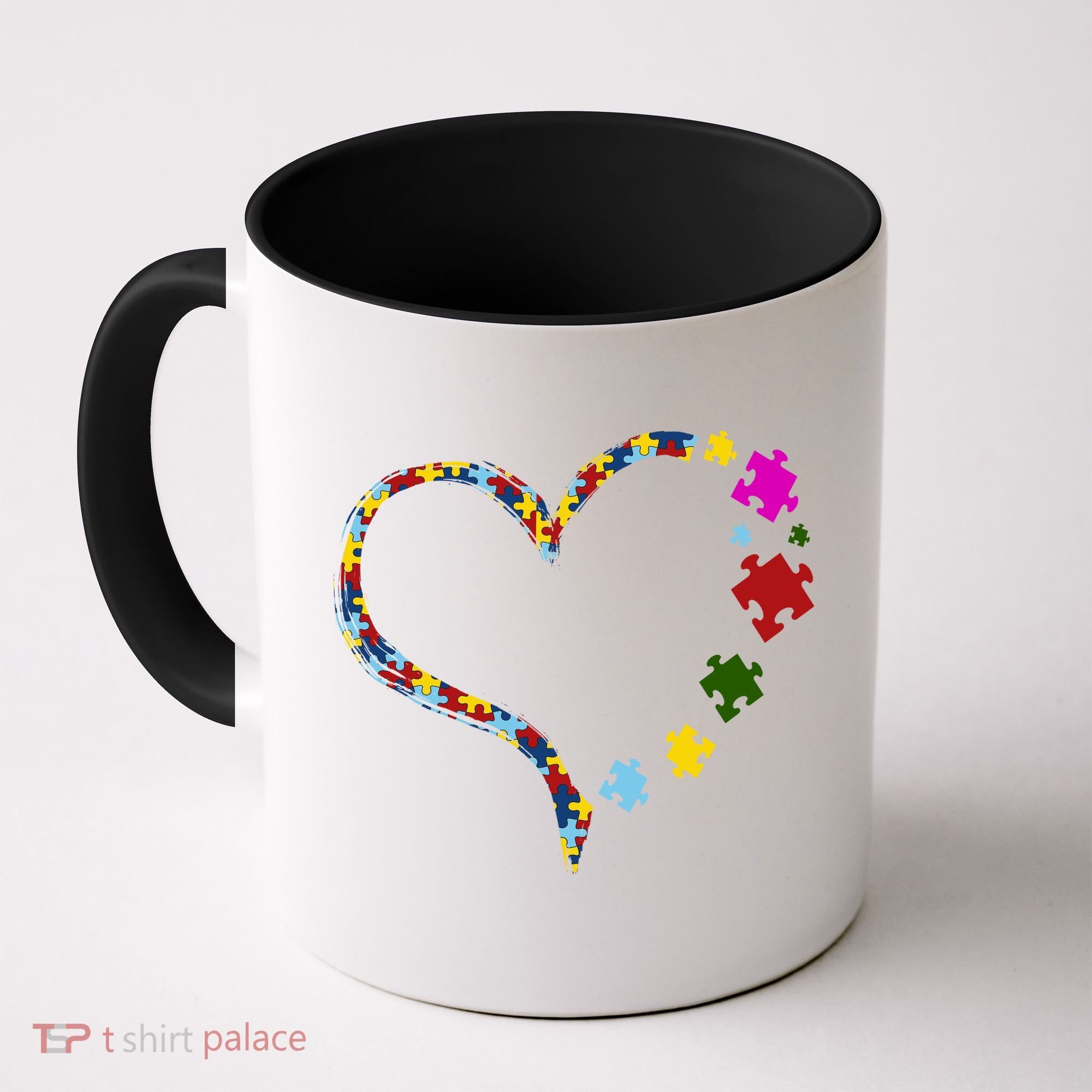 Autism Heart Puzzle Piece Coffee Mug