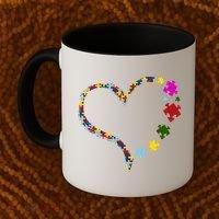 Autism Heart Puzzle Piece Coffee Mug thumb 2