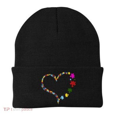 Autism Heart Puzzle Piece Beanie