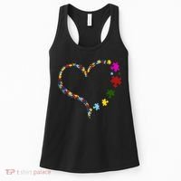 Autism Heart Puzzle Piece Women's Tank Top thumb 0