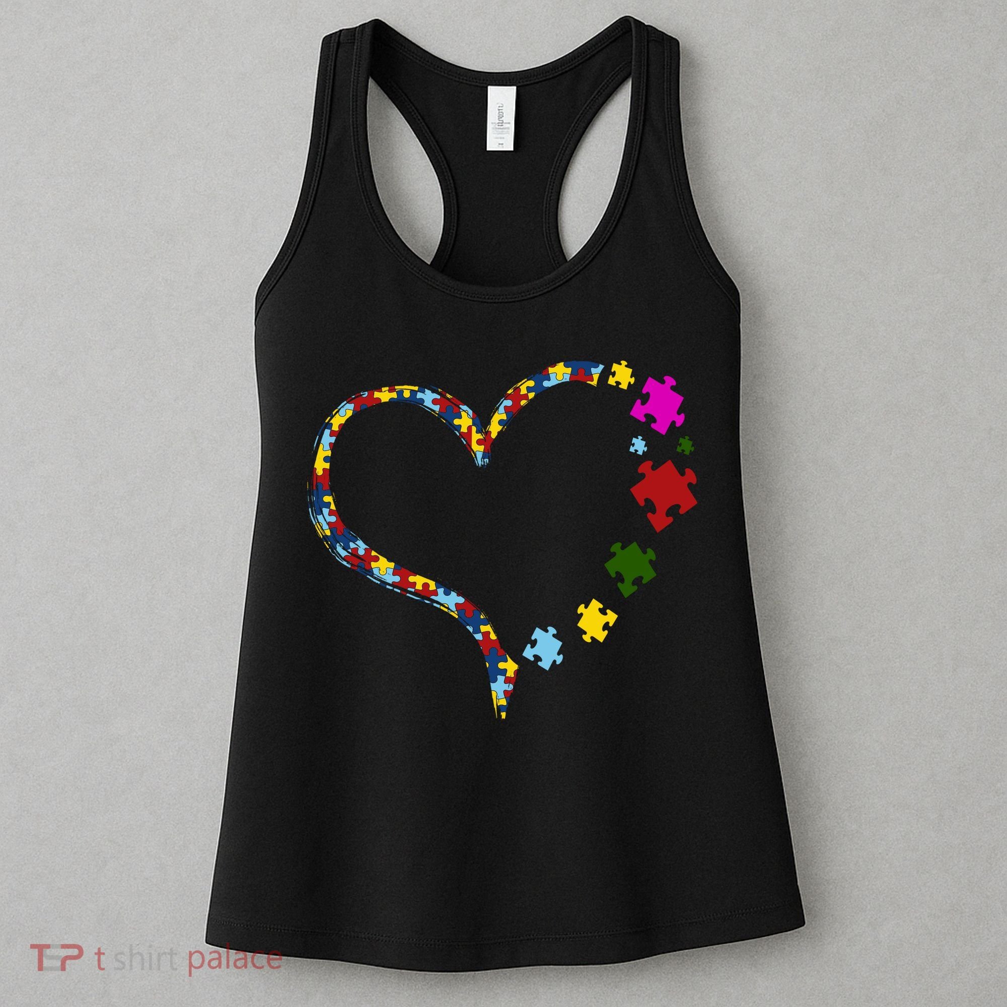 Autism Heart Puzzle Piece Women's Tank Top