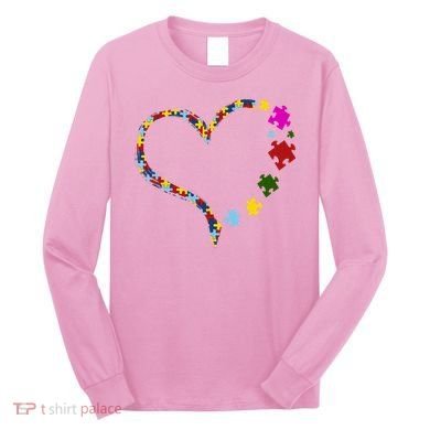 Autism Heart Puzzle Piece Long Sleeve Shirt