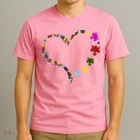 Autism Heart Puzzle Piece T-Shirt thumb 3