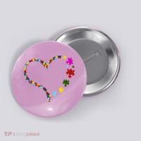Autism Heart Puzzle Piece Button thumb 0