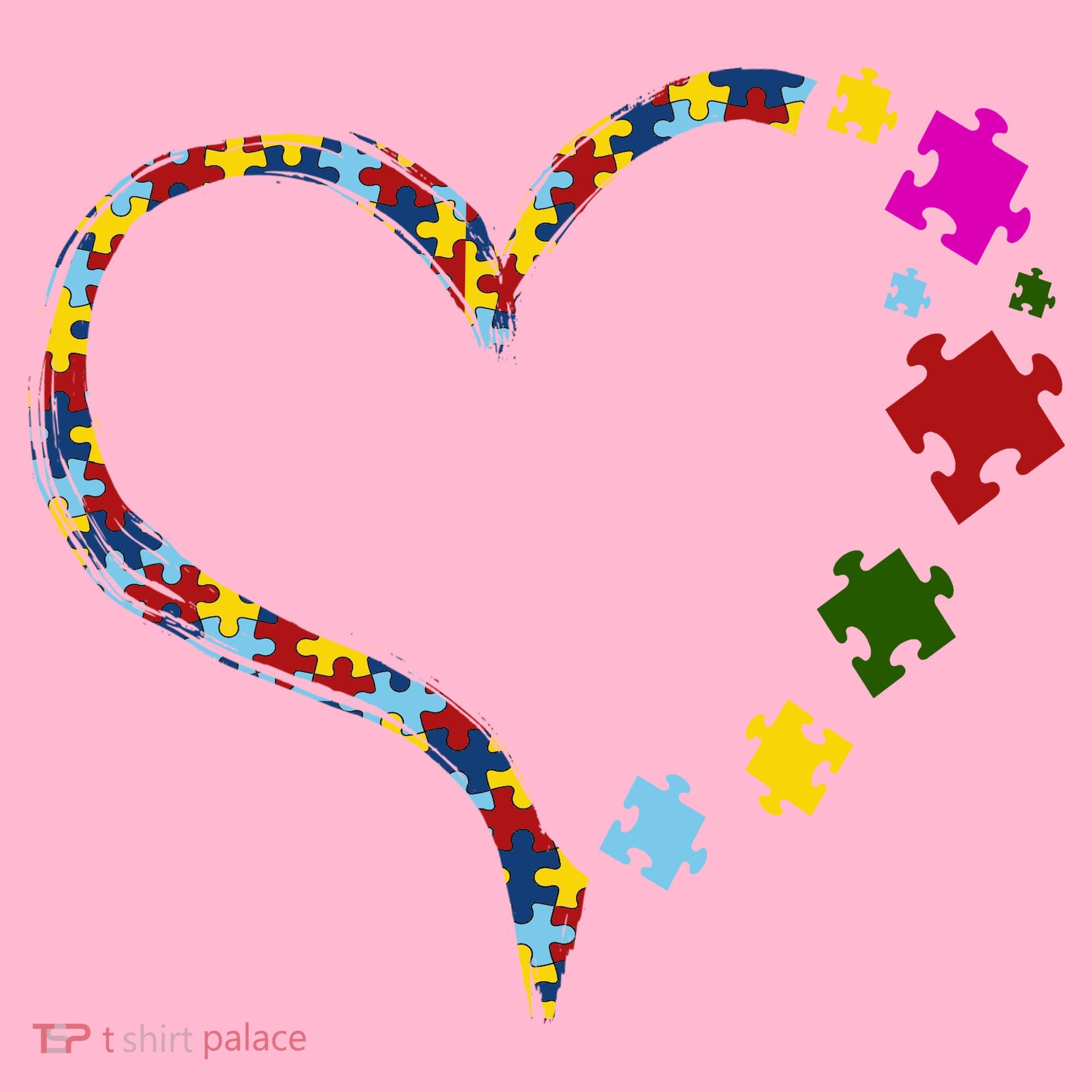 Autism Heart Puzzle Piece Coaster