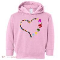 Autism Heart Puzzle Piece Toddler Hoodie thumb 0