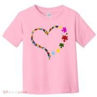 Autism Heart Puzzle Piece Toddler T-Shirt thumb 0
