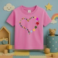 Autism Heart Puzzle Piece Toddler T-Shirt thumb 3
