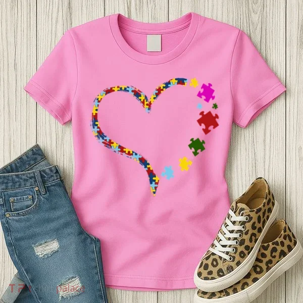 Autism Heart Puzzle Piece Women's T-Shirt
