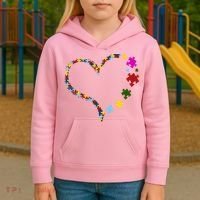 Autism Heart Puzzle Piece Kids Hoodie thumb 3