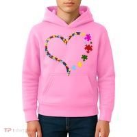 Autism Heart Puzzle Piece Kids Hoodie thumb 4