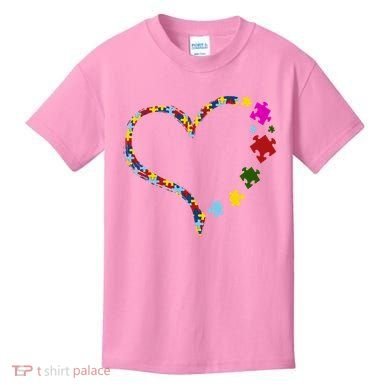Autism Heart Puzzle Piece Kids T-Shirt