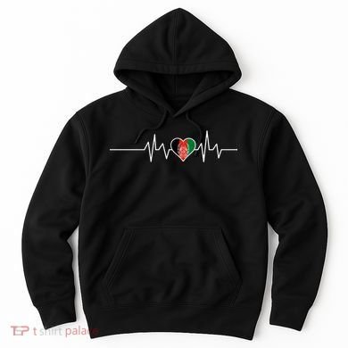 Afghanistan Heart Pulse Flag Hoodie