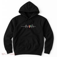 Afghanistan Heart Pulse Flag Hoodie thumb 0