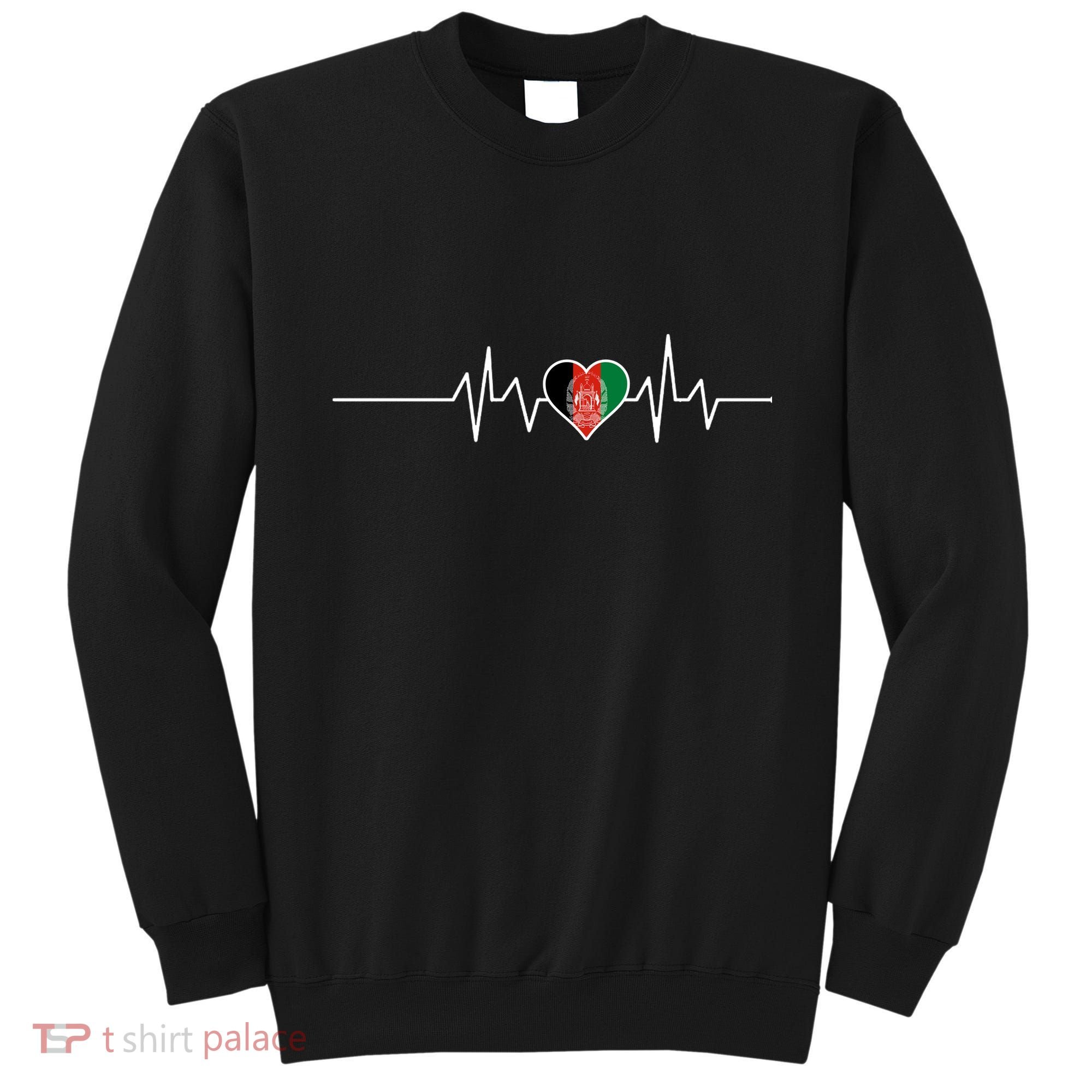 Afghanistan Heart Pulse Flag Sweatshirt