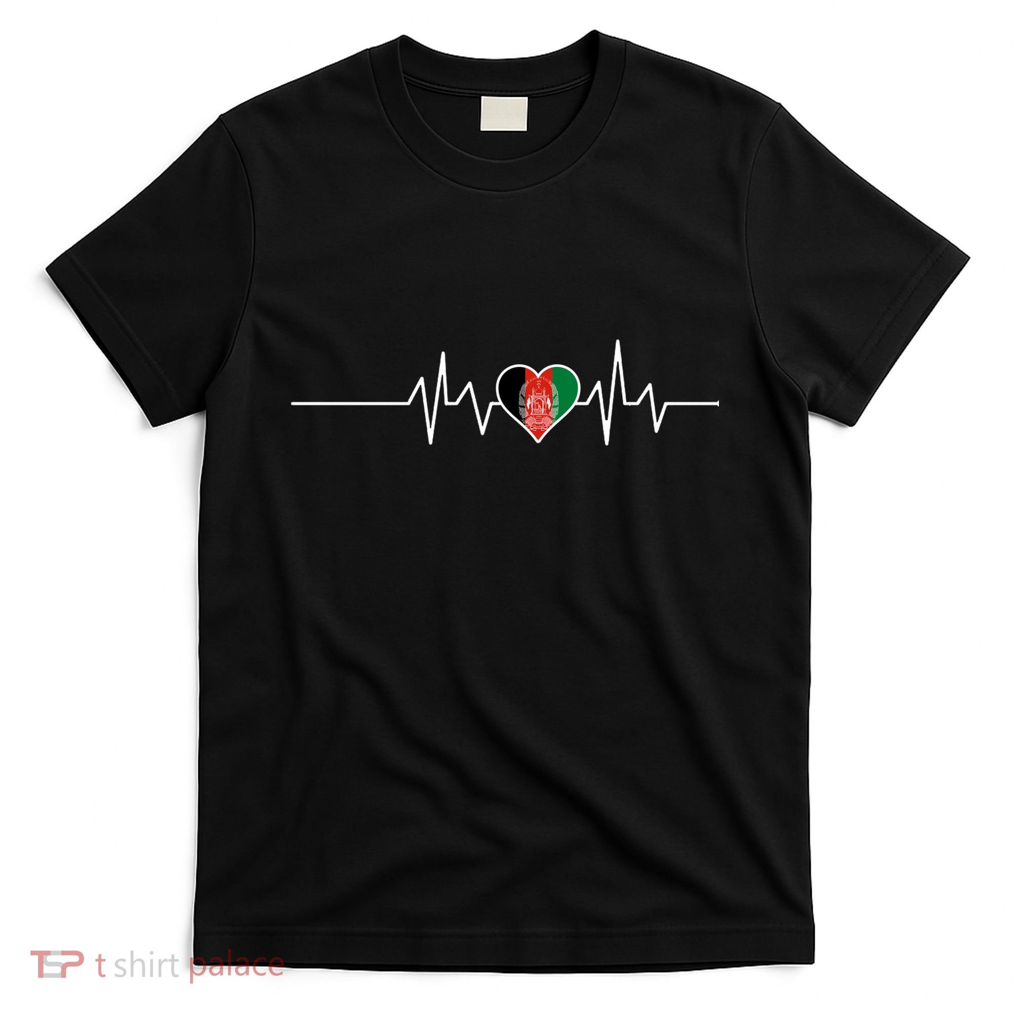 Afghanistan Heart Pulse Flag T-Shirt