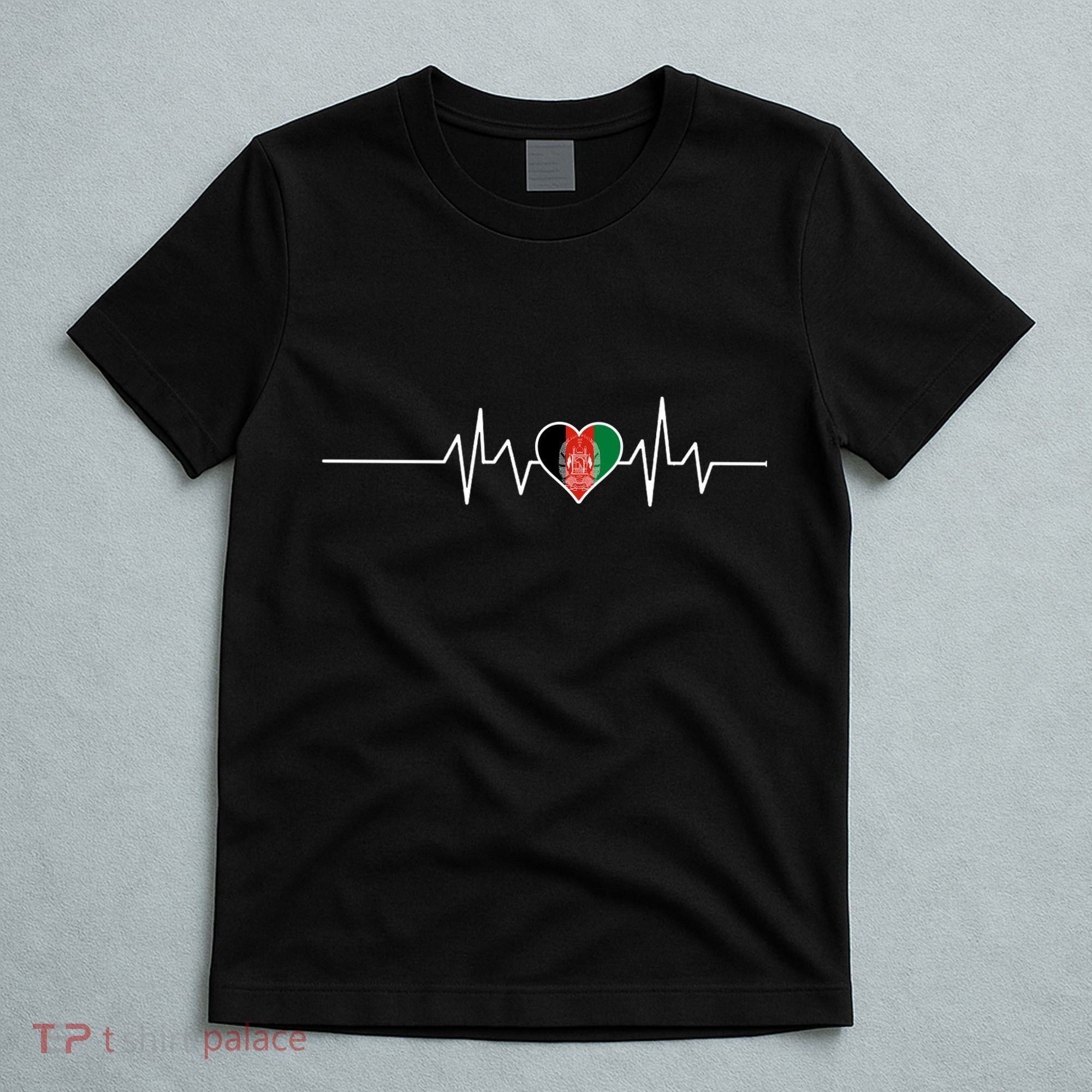 Afghanistan Heart Pulse Flag T-Shirt