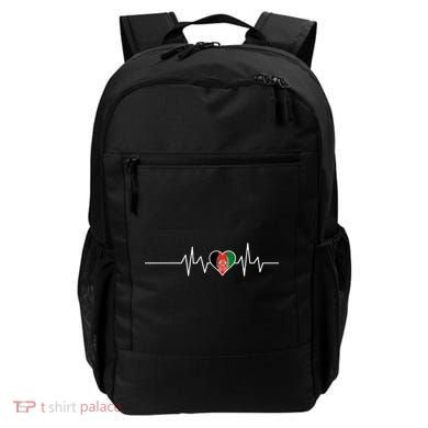 Afghanistan Heart Pulse Flag Backpack
