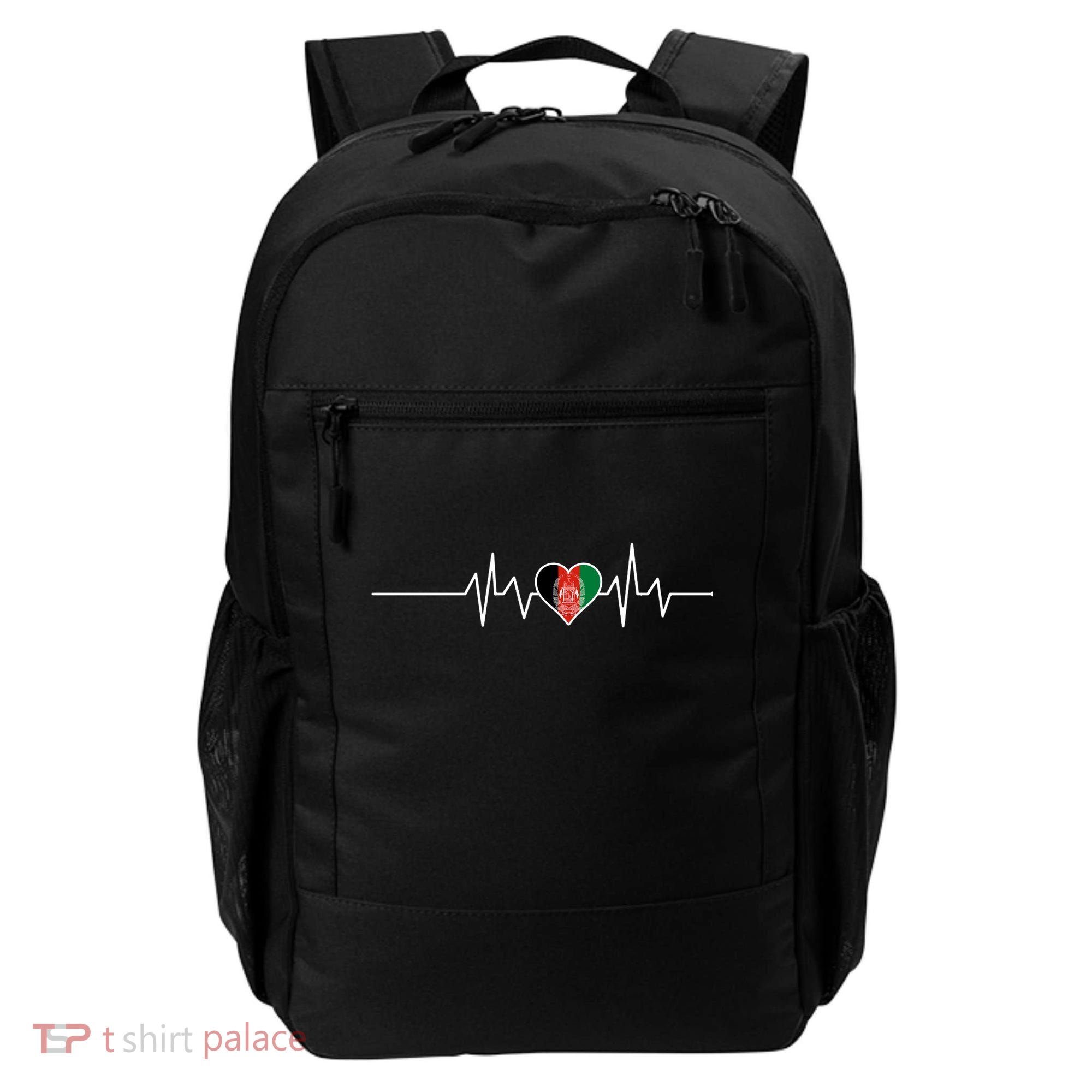 Afghanistan Heart Pulse Flag Backpack