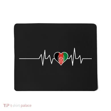 Afghanistan Heart Pulse Flag Mousepad
