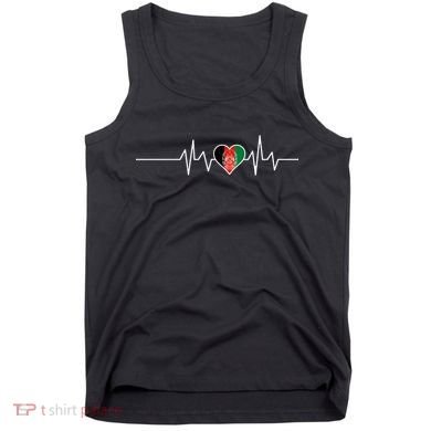 Afghanistan Heart Pulse Flag Tank Top