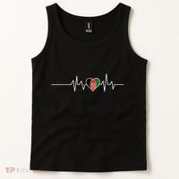 Afghanistan Heart Pulse Flag Tank Top thumb 2