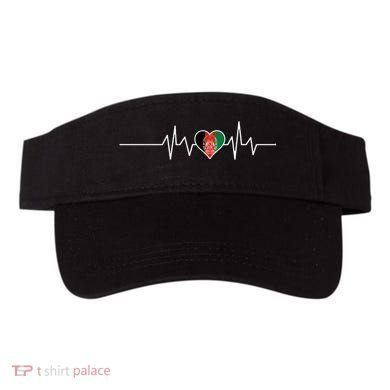 Afghanistan Heart Pulse Flag Visor