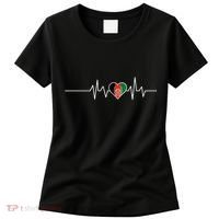 Afghanistan Heart Pulse Flag Women's T-Shirt thumb 0