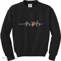 Afghanistan Heart Pulse Flag Kids Sweatshirt thumb 0