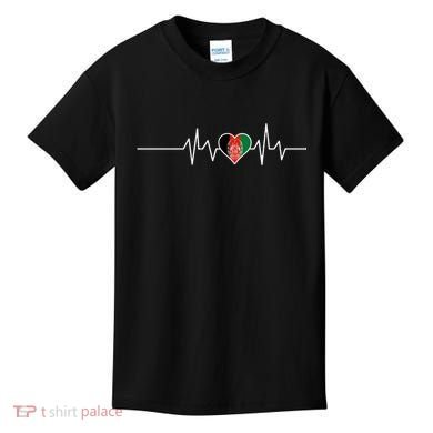 Afghanistan Heart Pulse Flag Kids T-Shirt