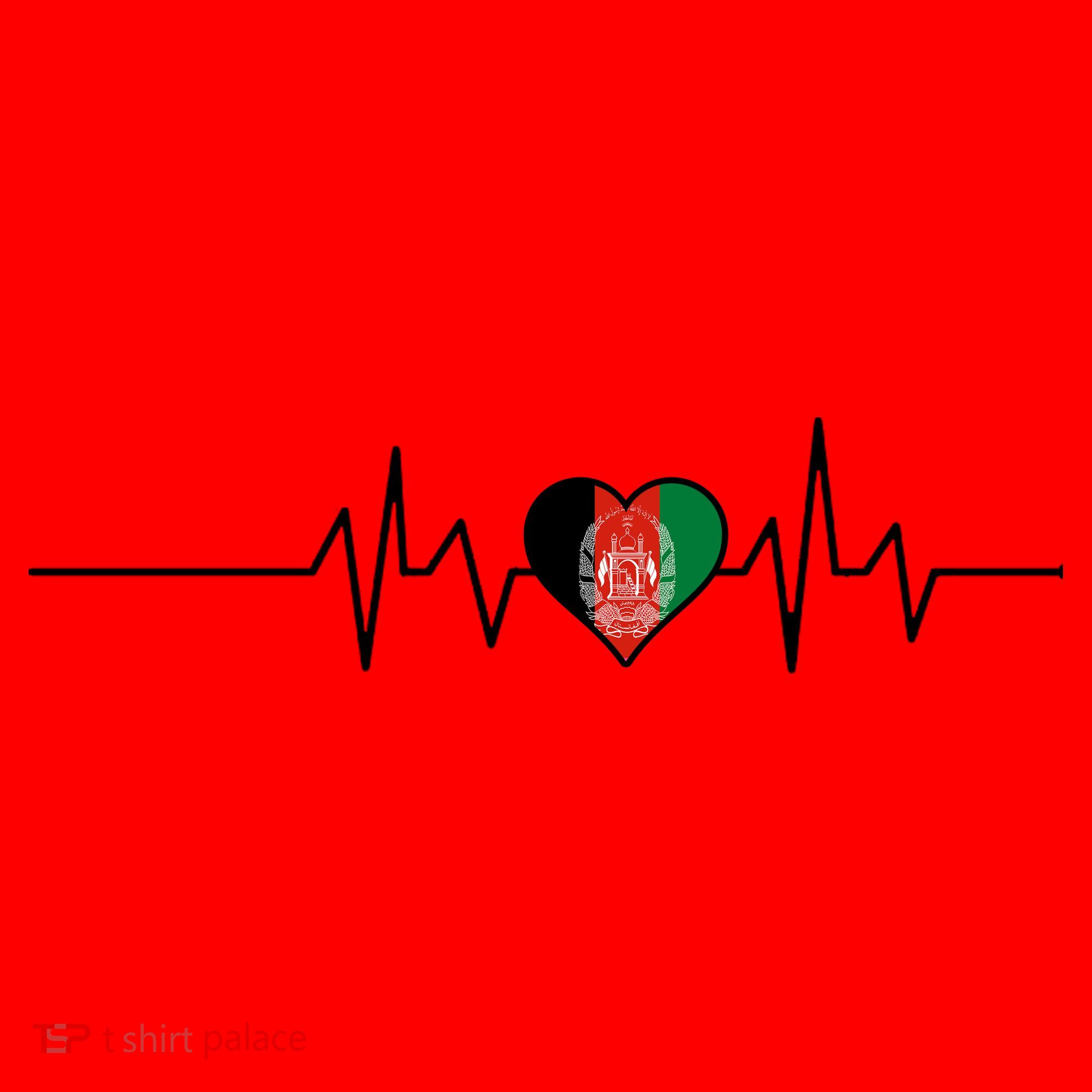 Afghanistan Heart Pulse Flag Santa Hat