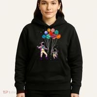 Astronaut Holding Planet Balloons STEM place Hoodie thumb 5
