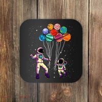 Astronaut Holding Planet Balloons STEM place Coaster thumb 0