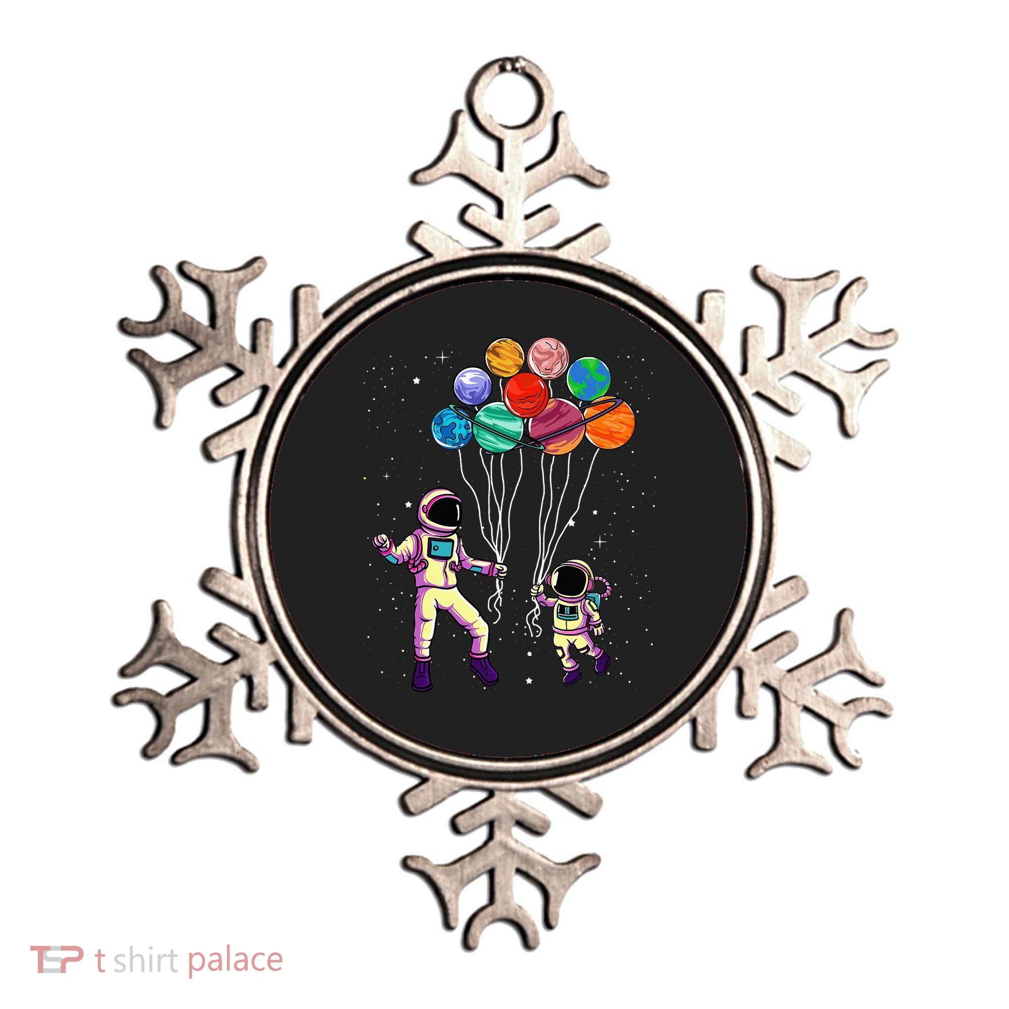 Astronaut Holding Planet Balloons STEM place Ornament