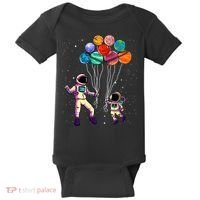 Astronaut Holding Planet Balloons STEM place Baby Bodysuit thumb 0