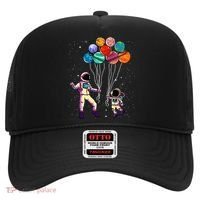 Astronaut Holding Planet Balloons STEM place Hat thumb 0