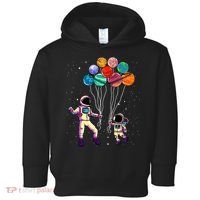 Astronaut Holding Planet Balloons STEM place Toddler Hoodie thumb 0