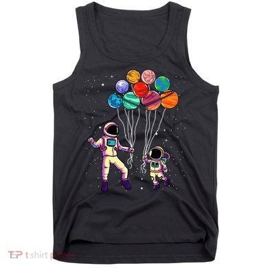 Astronaut Holding Planet Balloons STEM place Tank Top