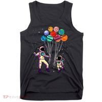 Astronaut Holding Planet Balloons STEM place Tank Top thumb 0