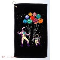 Astronaut Holding Planet Balloons STEM place Golf Towel thumb 0