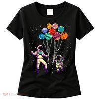Astronaut Holding Planet Balloons STEM place Women's T-Shirt thumb 0