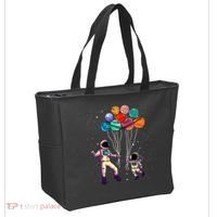 Astronaut Holding Planet Balloons STEM place Tote Bag thumb 2